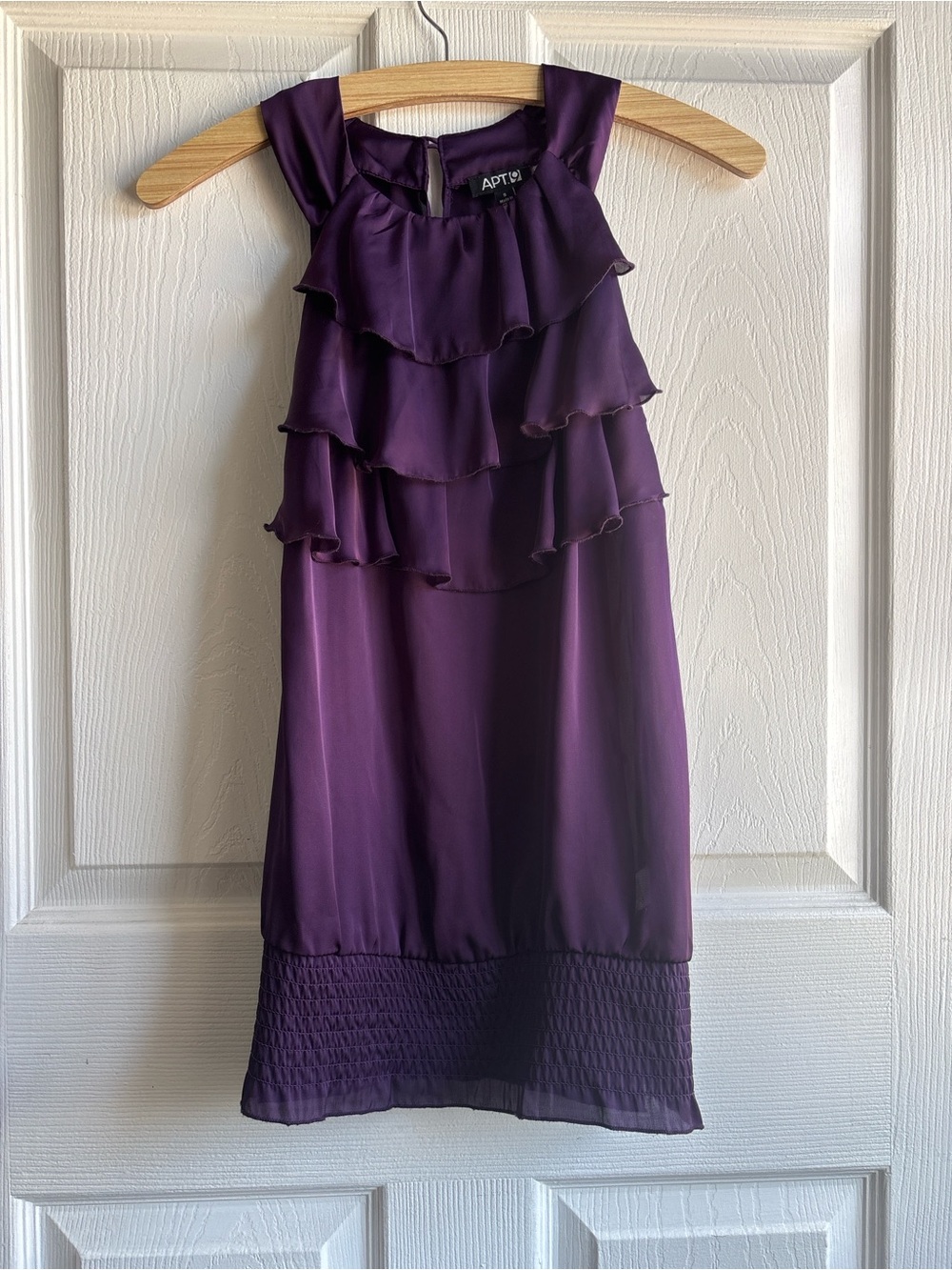 Y2K Tiered Ruffle Satin Sleeveless Blouse Size S - Apt. 9